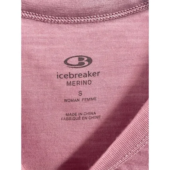 Ice Breaker Merino Wool Purple Short Sleeve T Shirt Sz Womens Small - Picture 2 of 3